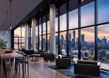 A Glimpse At Downtown Brooklyn’s Latest Rental Tower Penthouse Lounge The Amberly
