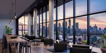 A Glimpse At Downtown Brooklyn’s Latest Rental Tower Penthouse Lounge The Amberly