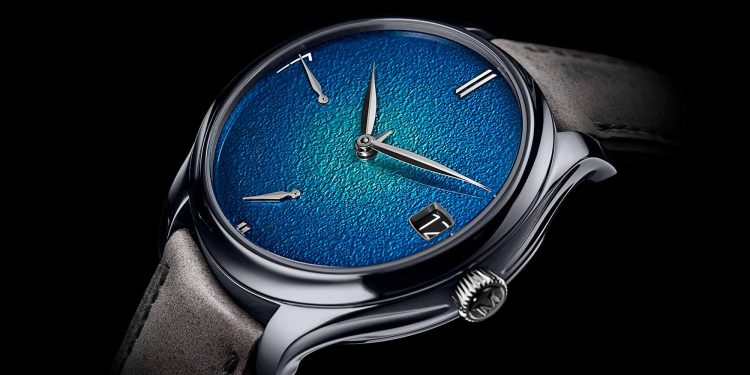 H. Moser & Cie Debuts Endeavour Perpetual Calendar Tantalum Blue Enamel